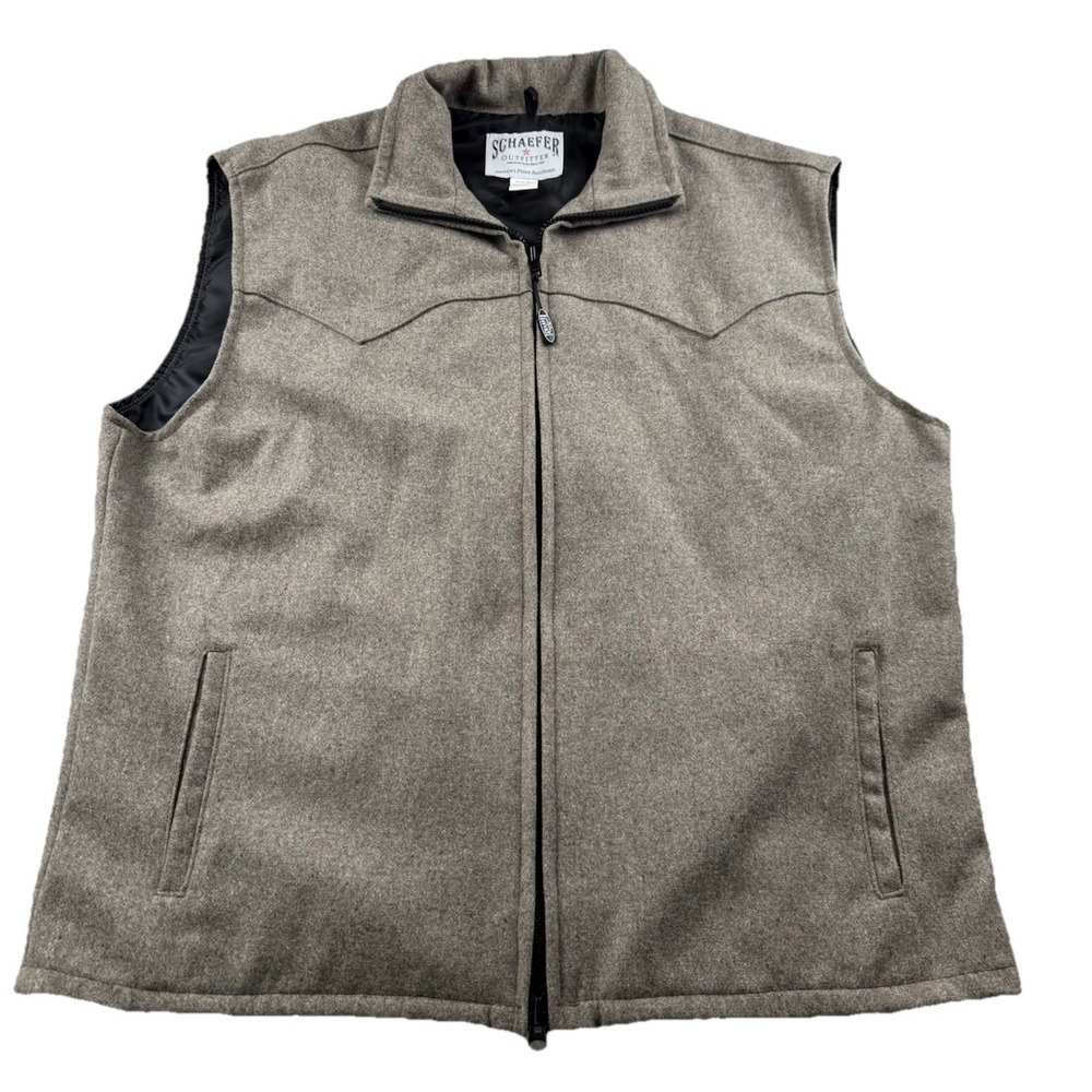 Schaefer Outfitter Arena Vest Melton Wool Western Ranch Vest USA Made Quality